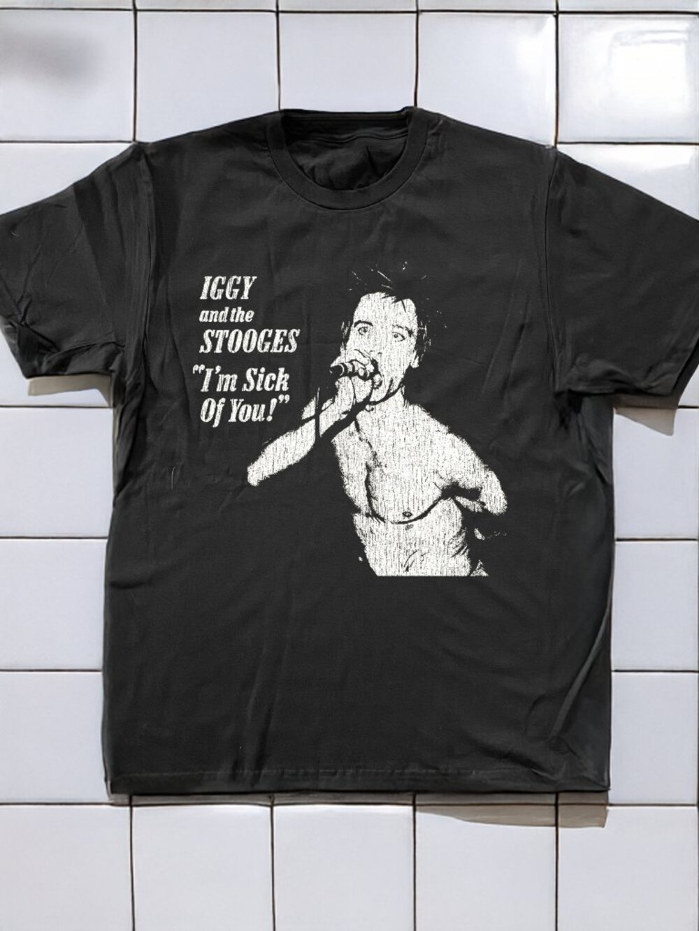 90s Stooges Sick Of You Promo Black T-Shirt